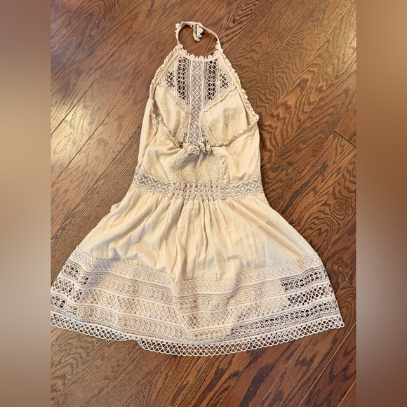 Charo ruiz Ibiza Andrea dress halter taupe color size M - Picture 3 of 7